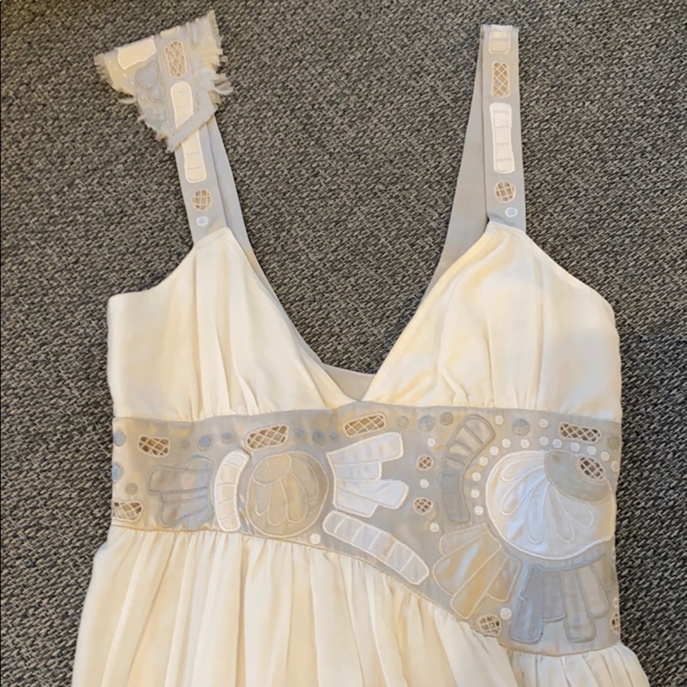 Mint Silk and Cotton Dress 0